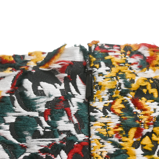 OSCAR DE LA RENTA | Green Multicolor Printed Sleeveless Dress