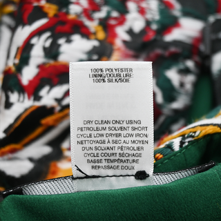 OSCAR DE LA RENTA | Green Multicolor Printed Sleeveless Dress