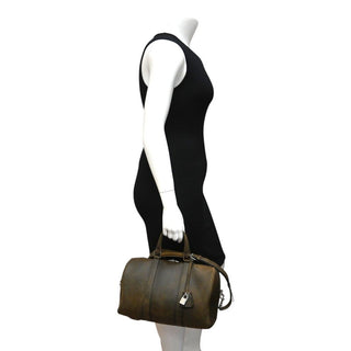 CELINE | Brown Suede Leather Boston Bag