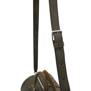 CELINE | Brown Suede Leather Boston Bag