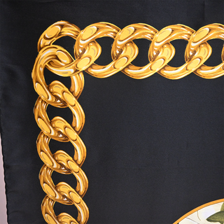 Floral CC Logo Silk Scarf