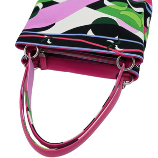 Multicolored Canvas Shoulder Bag