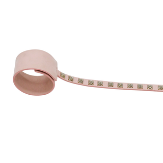Light Pink Rockstud Leather Wrap Bracelet