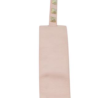 Light Pink Rockstud Leather Wrap Bracelet