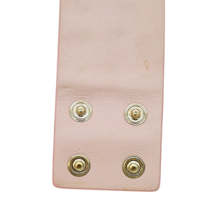 Light Pink Rockstud Leather Wrap Bracelet