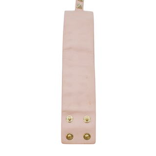 Light Pink Rockstud Leather Wrap Bracelet