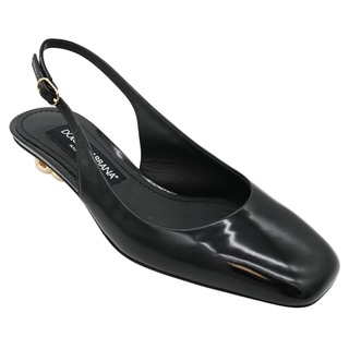 Logo-Heel Slingback Pumps