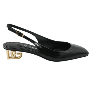 Logo-Heel Slingback Pumps