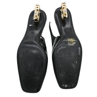 Logo-Heel Slingback Pumps