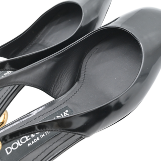 Logo-Heel Slingback Pumps