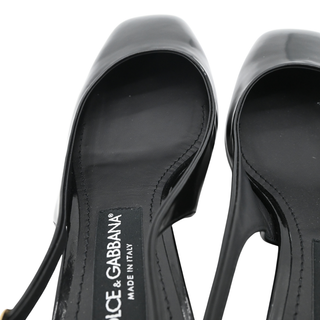 Logo-Heel Slingback Pumps