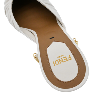 Ivory Ruched Pointed Mules