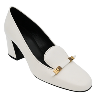 Elio Ivory Leather Pumps