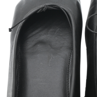 Black Anatomic Toe Leather Flats