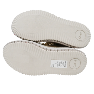 Cream Canvas High-Top Sneakers