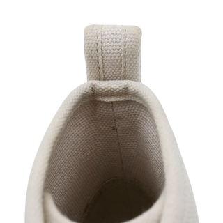 Cream Canvas High-Top Sneakers