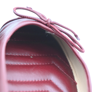 Burgundy Leather GG Flats