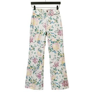 CHLOE | Grizzled Blue Floral Straight-Leg Jeans