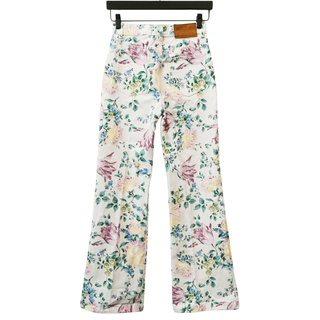 CHLOE | Grizzled Blue Floral Straight-Leg Jeans