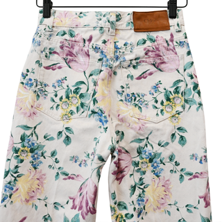 CHLOE | Grizzled Blue Floral Straight-Leg Jeans