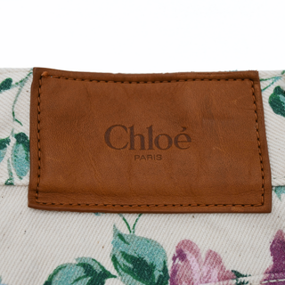 CHLOE | Grizzled Blue Floral Straight-Leg Jeans