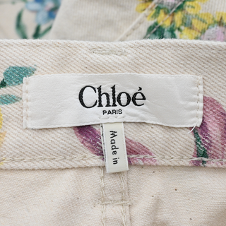 CHLOE | Grizzled Blue Floral Straight-Leg Jeans