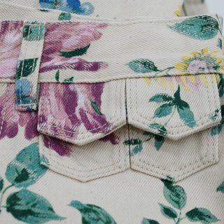 CHLOE | Grizzled Blue Floral Straight-Leg Jeans