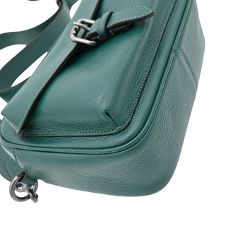 Dark Teal Leather Camera Bag