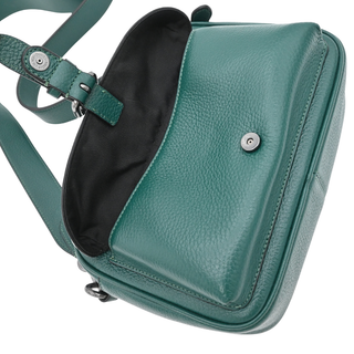 Dark Teal Leather Camera Bag