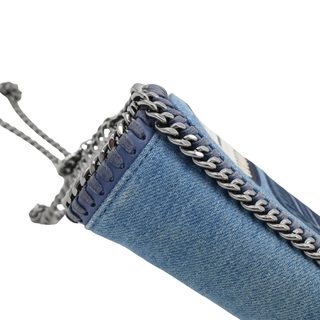Eco Denim Embroidered Zigarette Falabella Crossbody Bag