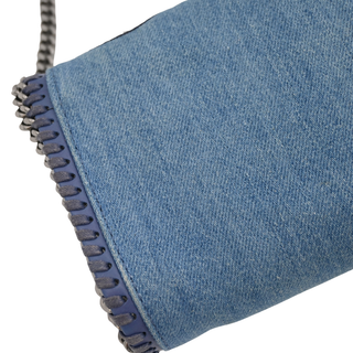 Eco Denim Embroidered Zigarette Falabella Crossbody Bag