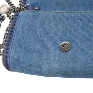 Eco Denim Embroidered Zigarette Falabella Crossbody Bag