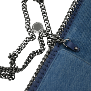 Eco Denim Embroidered Zigarette Falabella Crossbody Bag