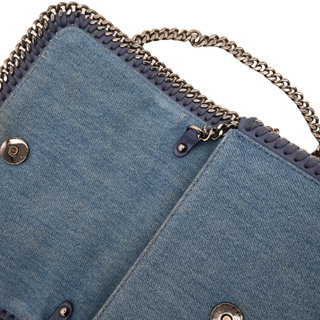 Eco Denim Embroidered Zigarette Falabella Crossbody Bag