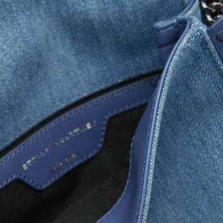 Eco Denim Embroidered Zigarette Falabella Crossbody Bag