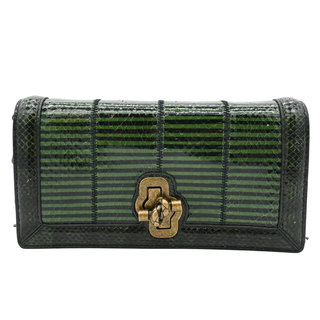 Snakeskin Olimpia Knot Turnlock Crossbody Bag