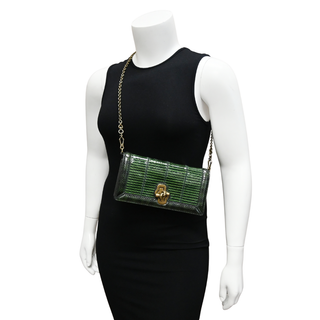 BOTTEGA VENETA | Snakeskin Olimpia Knot Turnlock Crossbody Bag