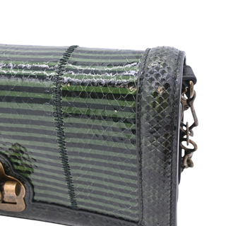 BOTTEGA VENETA | Snakeskin Olimpia Knot Turnlock Crossbody Bag