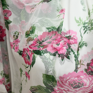 CAROLINA HERRERA | Gathered Floral Print Silk Blouse
