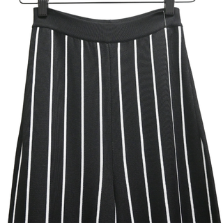 BALMAIN | Black & White Striped Knit Pants