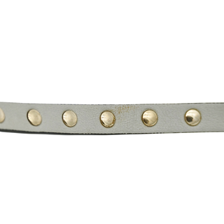 VALENTINO GARAVANI | Gray Leather Rockstud Double Wrap Bracelet