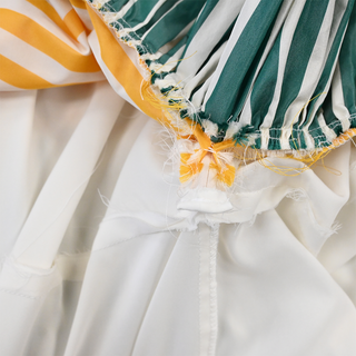 LELA ROSE | Colorblock Stripes Tiered Dress