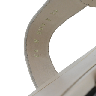 Roman Stud Ivory Leather Flat Sandals