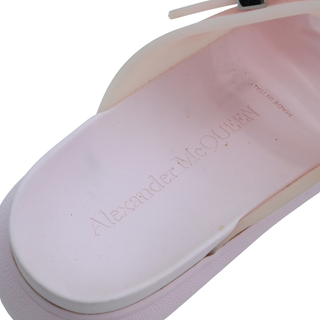 Light Pink Rubber Dual Buckle Platform Slide Sandals
