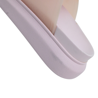 Light Pink Rubber Dual Buckle Platform Slide Sandals
