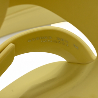 Butter Yellow Rubber Dual Buckle Platform Slide Sandals