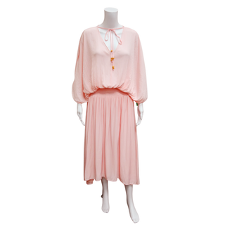 Harmonie Candy Pink Pleated Dress