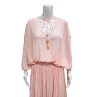 Harmonie Candy Pink Pleated Dress