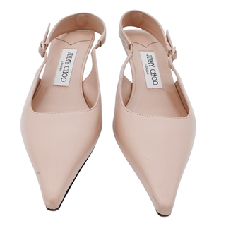 Light Pink Amel Leather Slingback Pumps