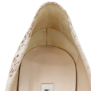 MANOLO BLAHNIK | BB Bronze Metallic & Lace Pumps